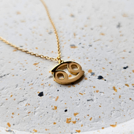 Ketting van goldplated stainless steel met sterrenbeeld kreeft