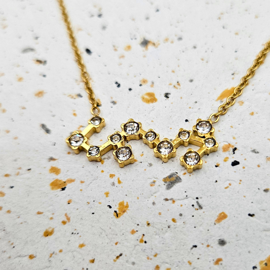 Ketting van goldplated stainless steel met sterrenbeeld schorpioen